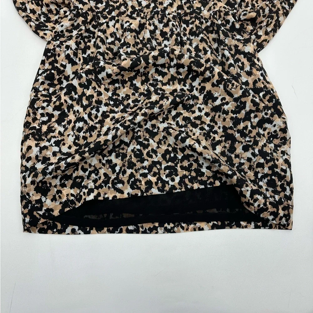 BCBGeneration Animal Print Size 8 Lace Up Back Mini Dress - Picture 8 of 16